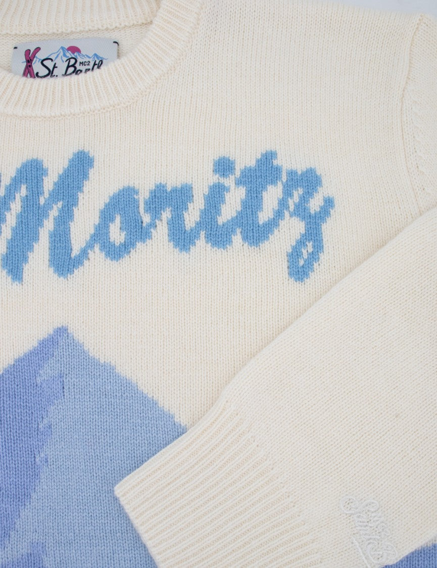 Mc2 Saint Barth Winter Motif Cashmere-Blend Crew-Neck Jumper