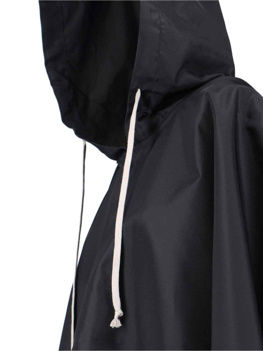 Drkshdw By Rick Owens Hooded Cape – Black
