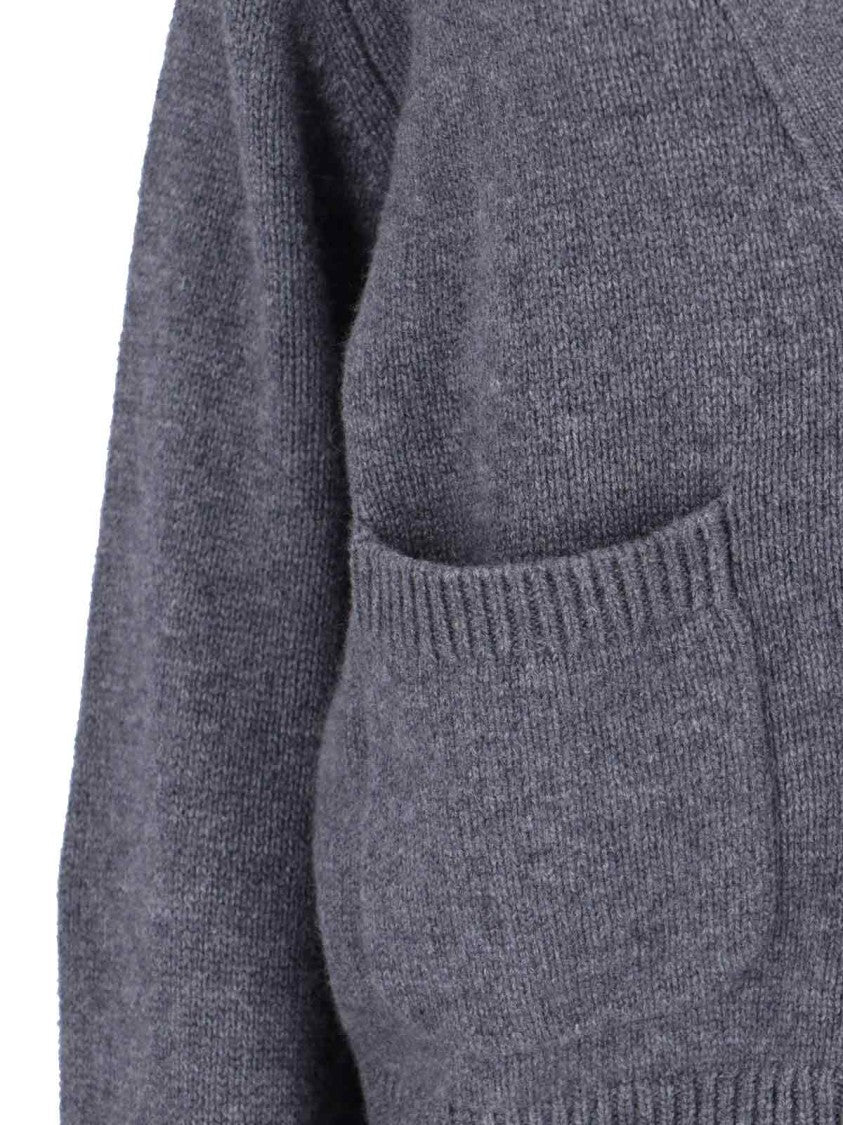 Lisa Yang V-Neck Knit Cardigan With Front Buttons