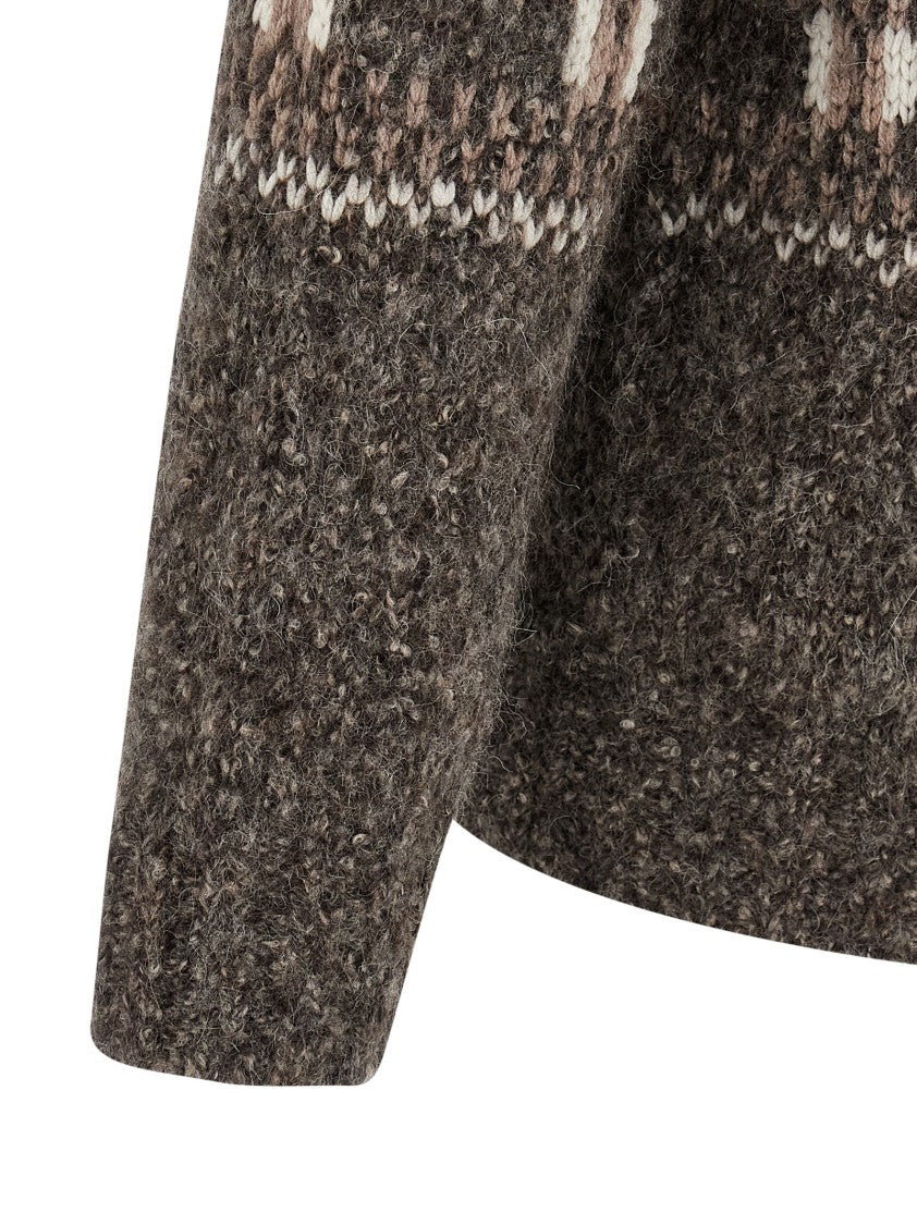 Brunello Cucinelli Geometric Jacquard' Cardigan