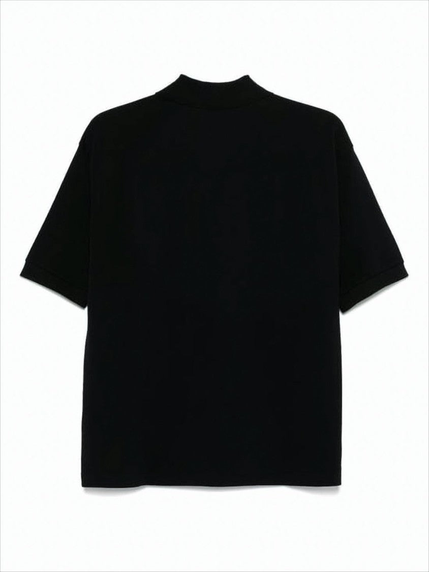 Auralee Black Polo Shirt With Classic Collar