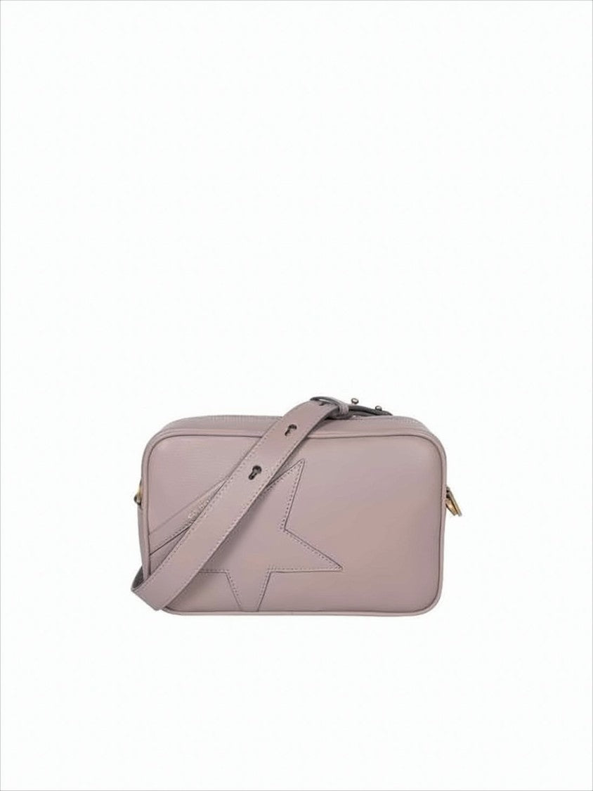 Golden Goose Textured Goat Leather Shoulder Bag With Embossed Star Design