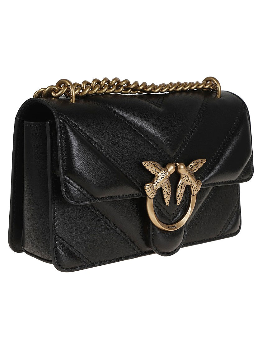 Pinko Quilted Nappa Leather Crossbody Bag
