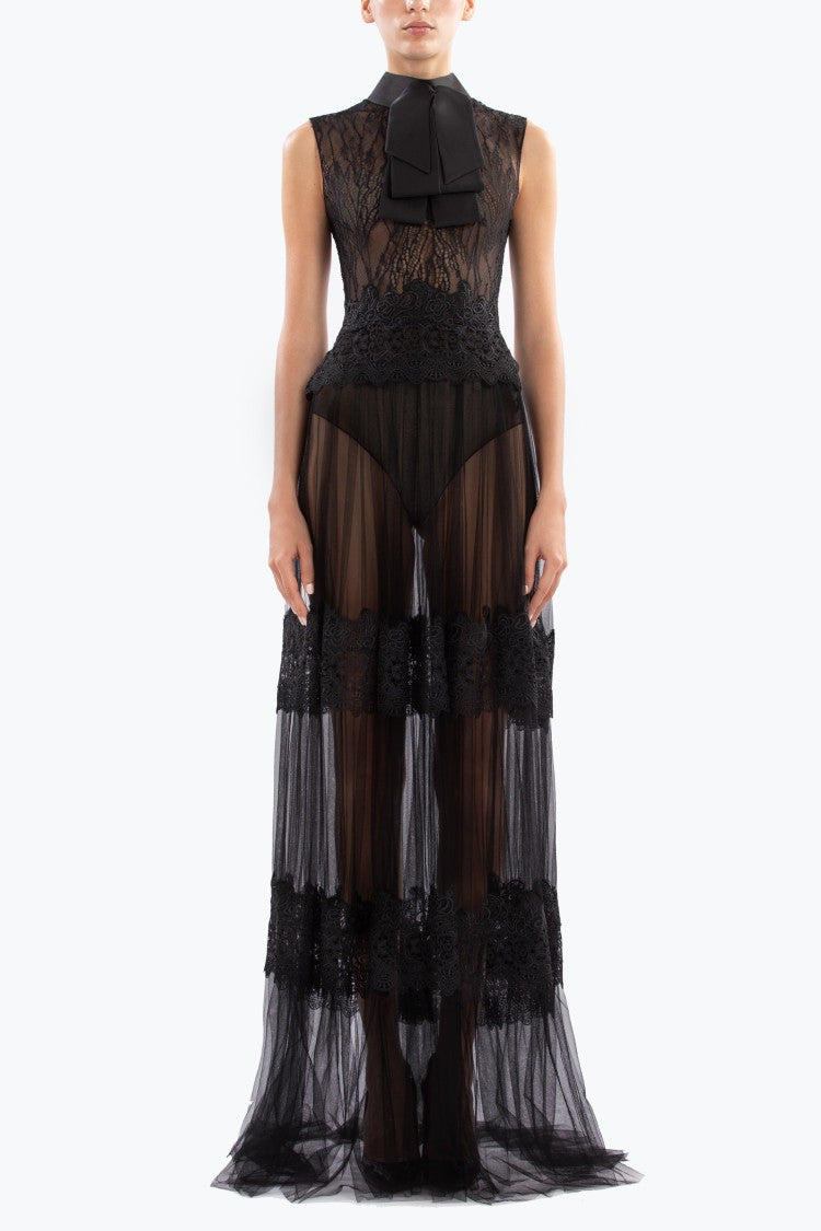 Saiid Kobeisy Lace Long Dress
