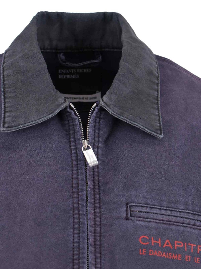 Enfants Riches Déprimés "Chaptire Xxi"Jacket, In Purple Cotton Jersey
