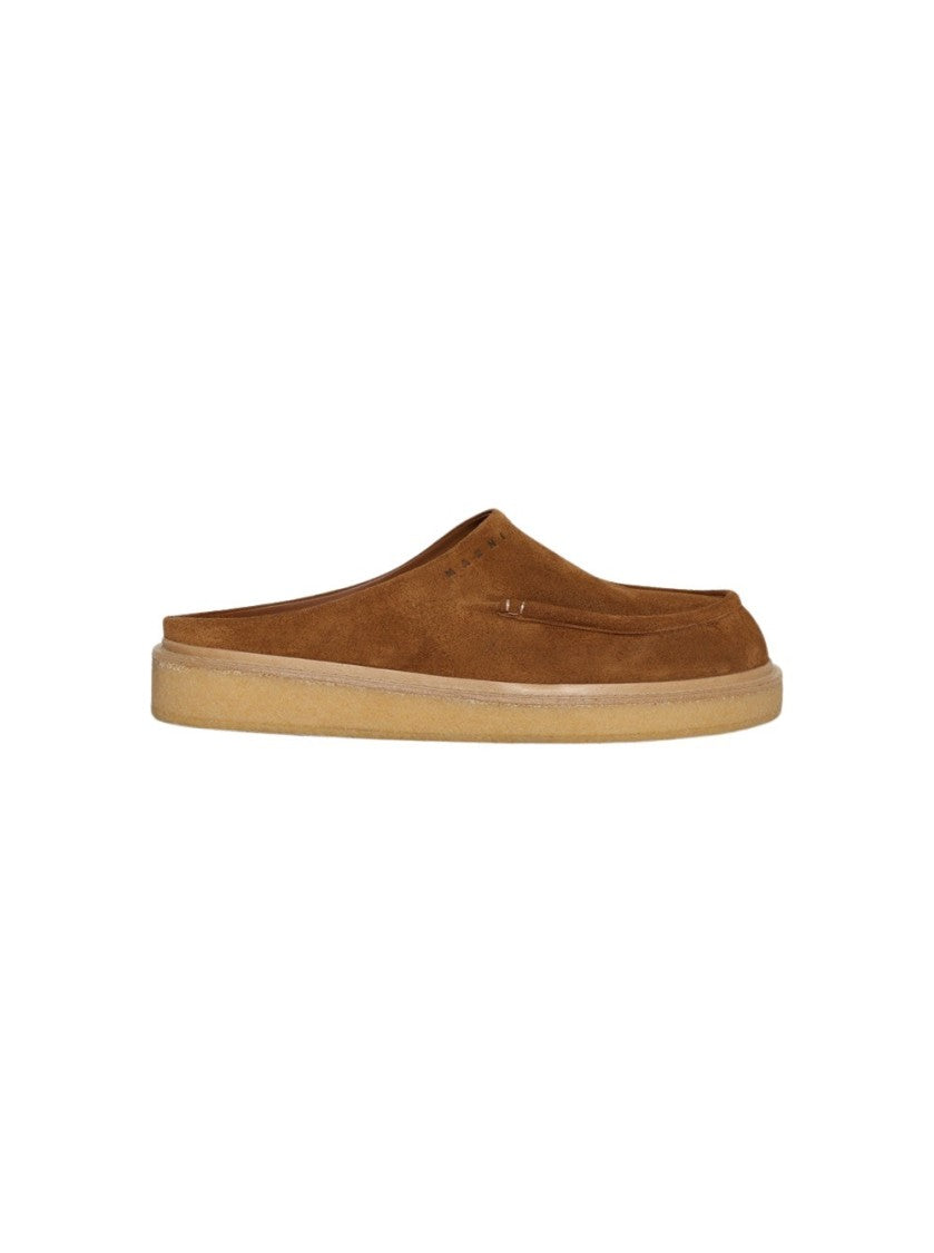 Marni Suede Sabot Brown