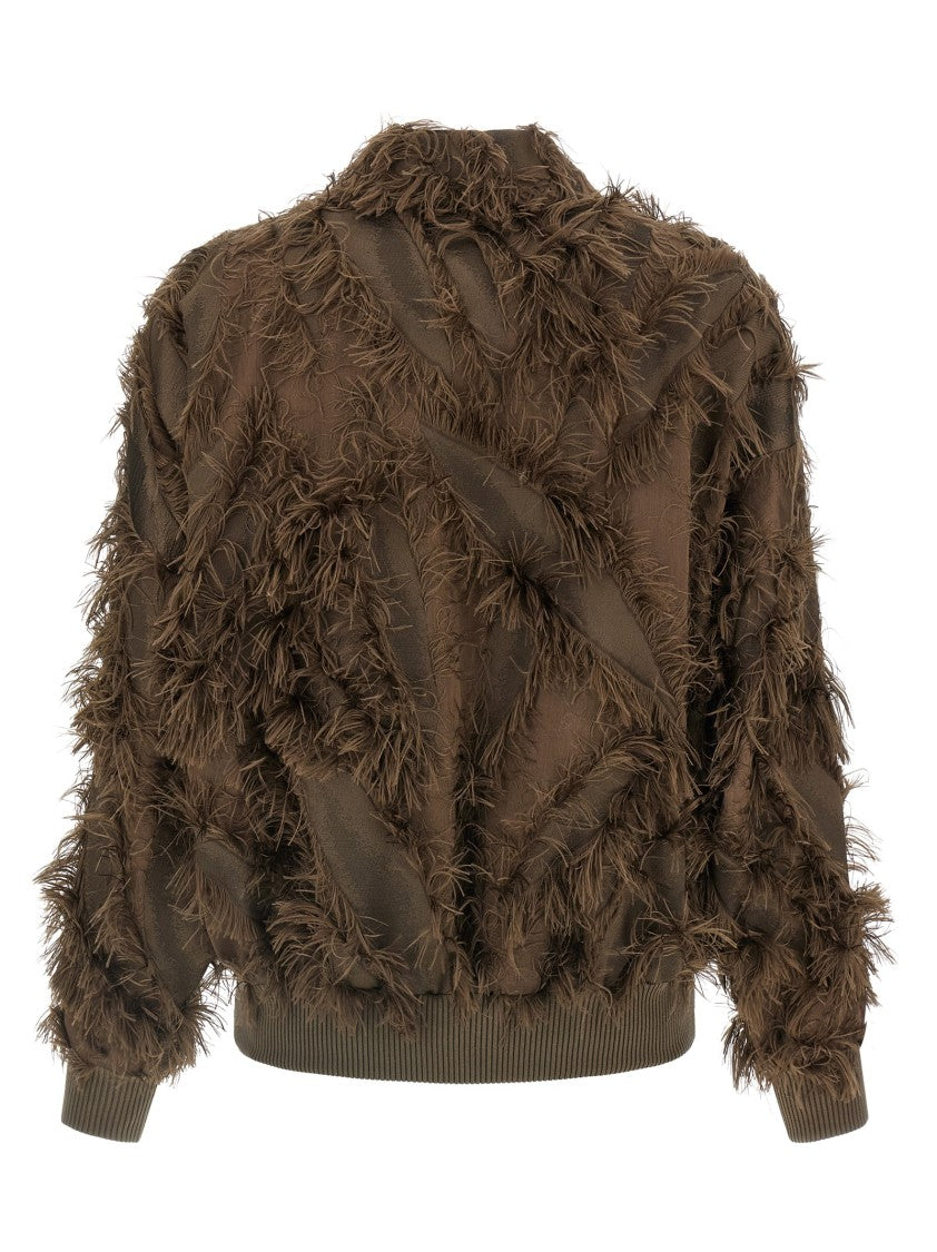 Brunello Cucinelli Dracaena' Fil Coupé Bomber Jacket