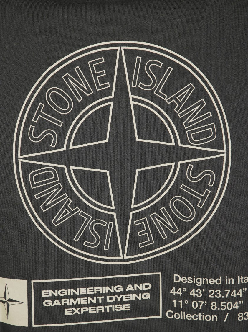 Stone Island Black Sweatshirt With Crew Neck
