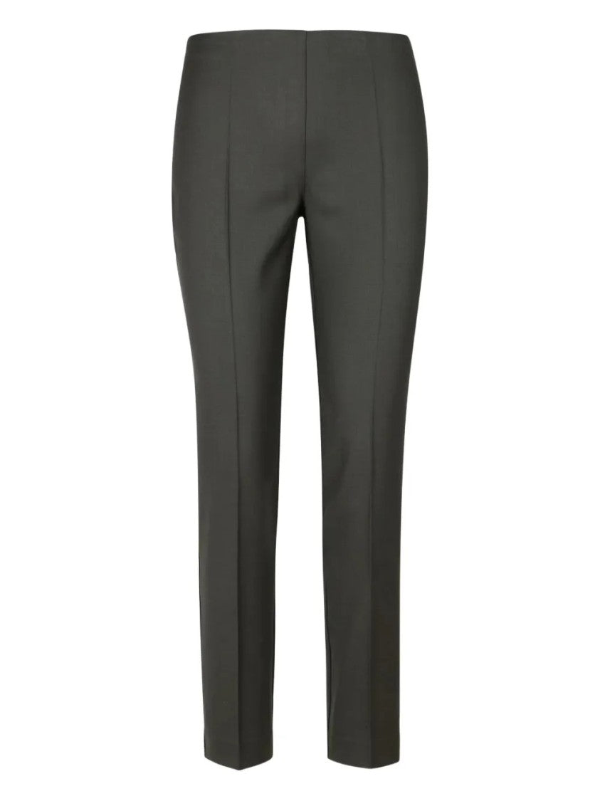 P.A.R.O.S.H. Stone Grey Tailored Trousers With Straight-Leg Cut