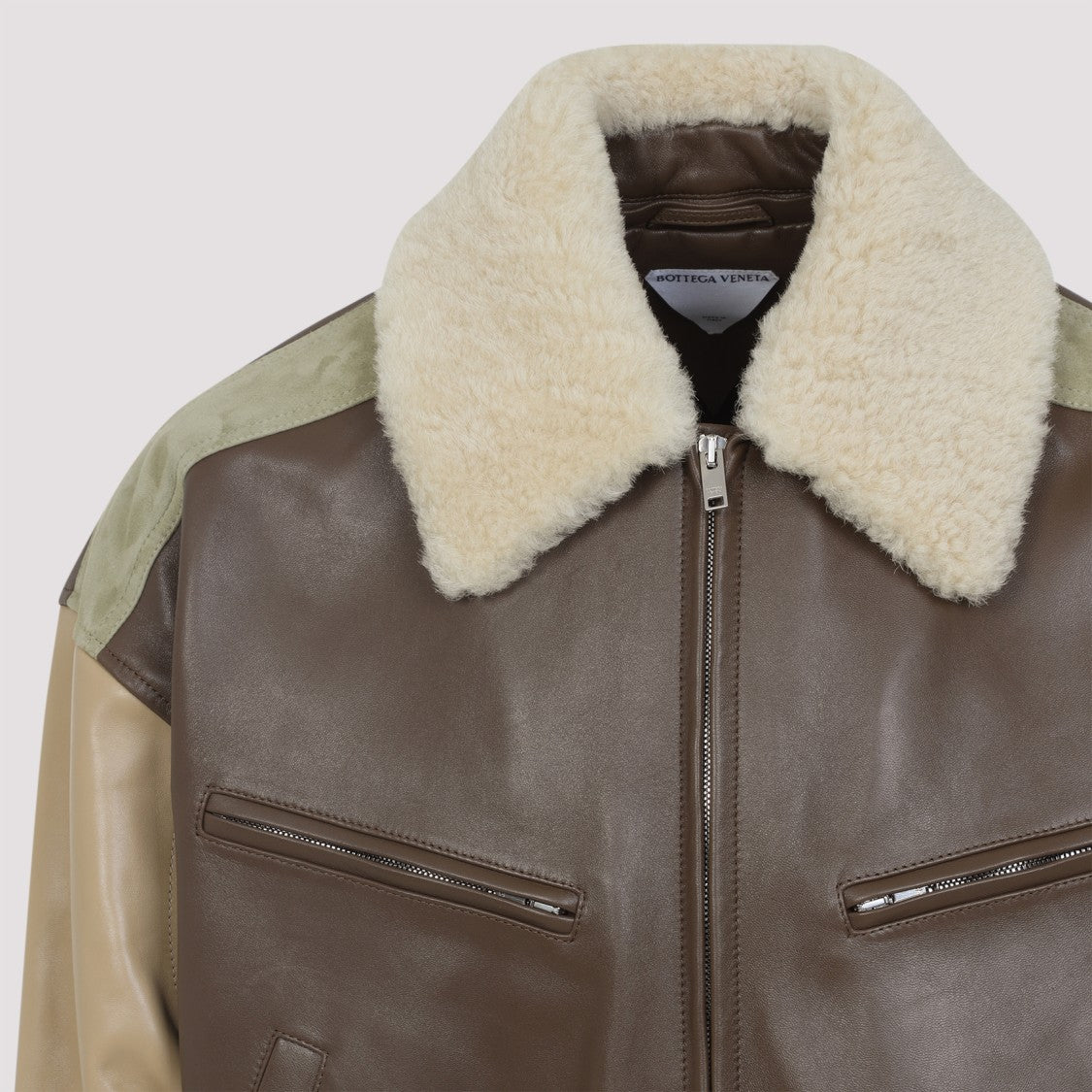 Bottega Veneta Brown Lambskin And Shearling Jacket