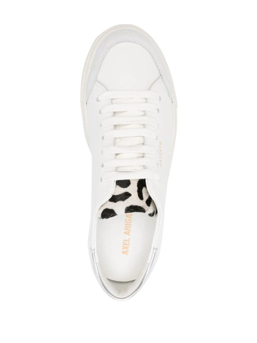 Axel Arigato White/Silver-Tone Clean 90 Triple Lace-Up Trainers