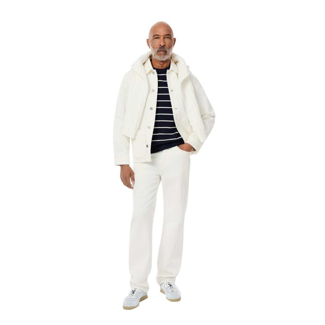 Lacoste Sailor-Style Striped Pullover In Seamless Jersey