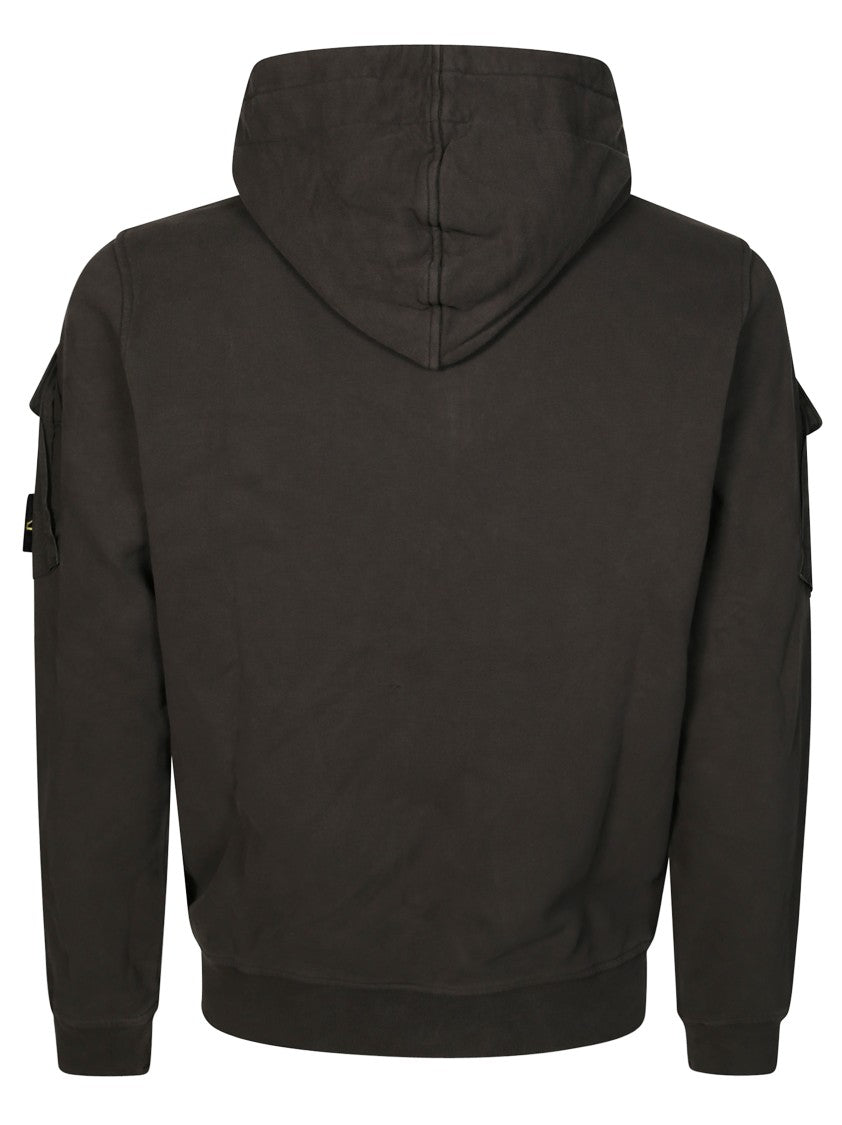 Stone Island Pullover Sweatshirt With Relaxed Fit And Ribbed Details