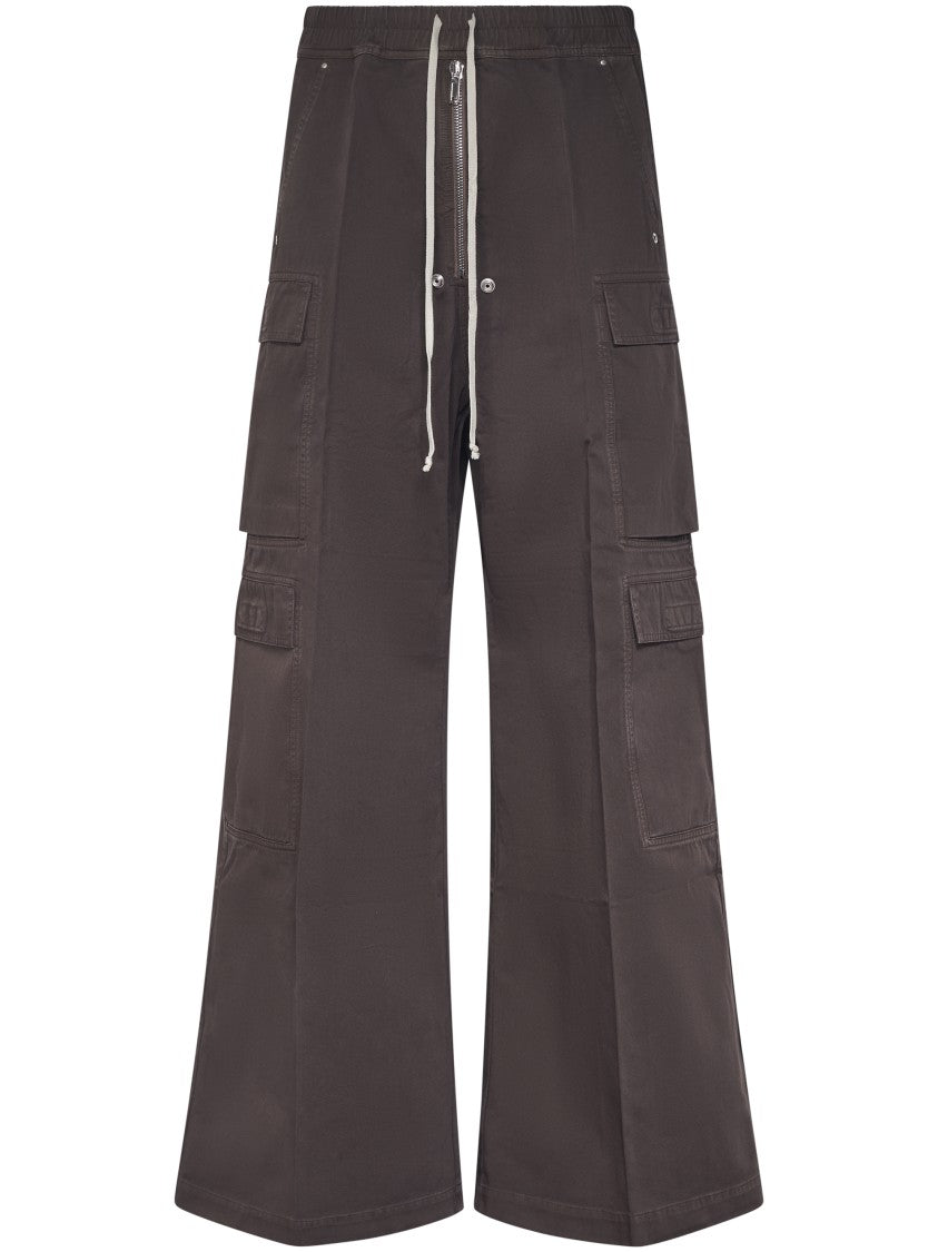 Drkshdw By Rick Owens Double Cargo Trousers With Jumbo Belted Details