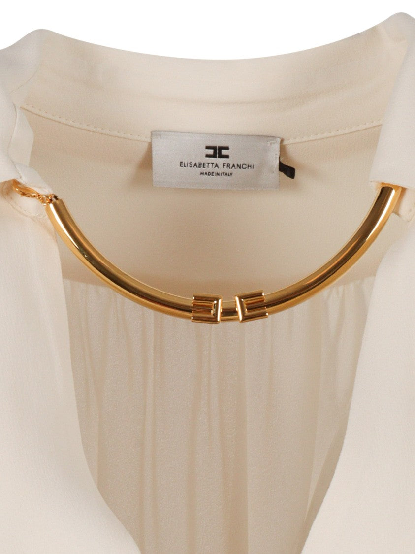 Elisabetta Franchi Blouse With Deep V-Neck