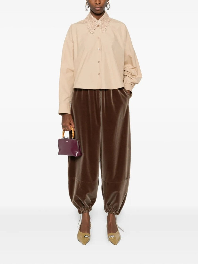 Fabiana Filippi Lace-Trimmed Button-Down Shirt