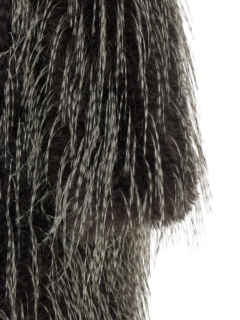 B&B Couture Eco Fur Long Hair Coat