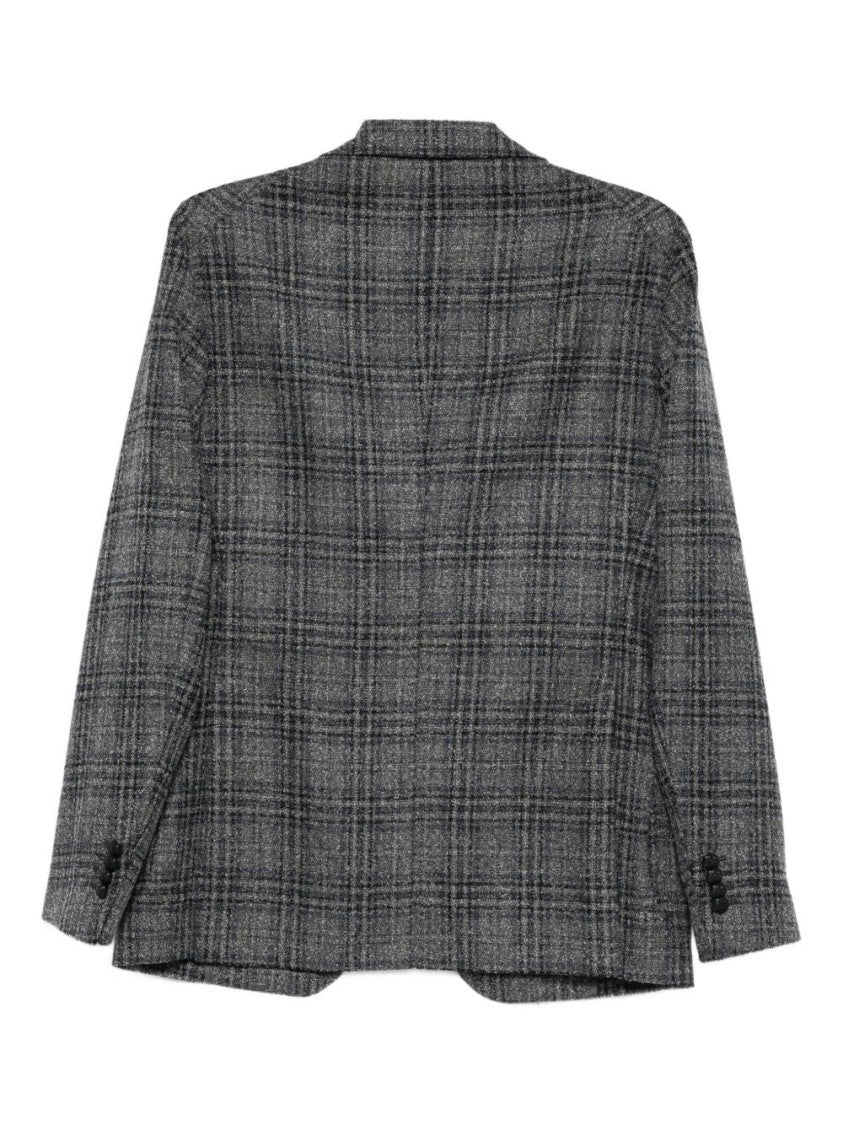 Tagliatore Plaid Tailored Jacket With Notch Lapels