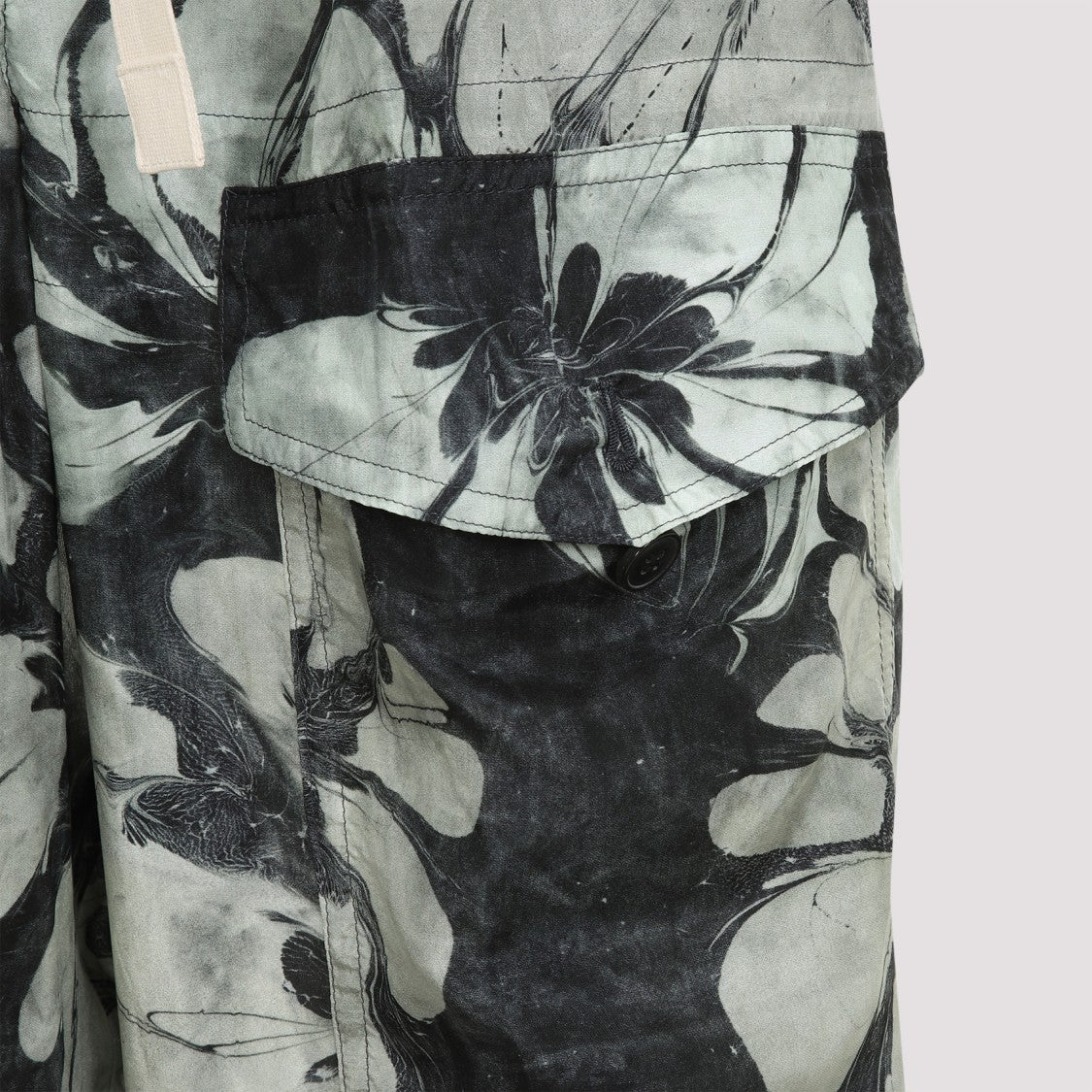 Dries Van Noten Pannoch Green Silk Pants