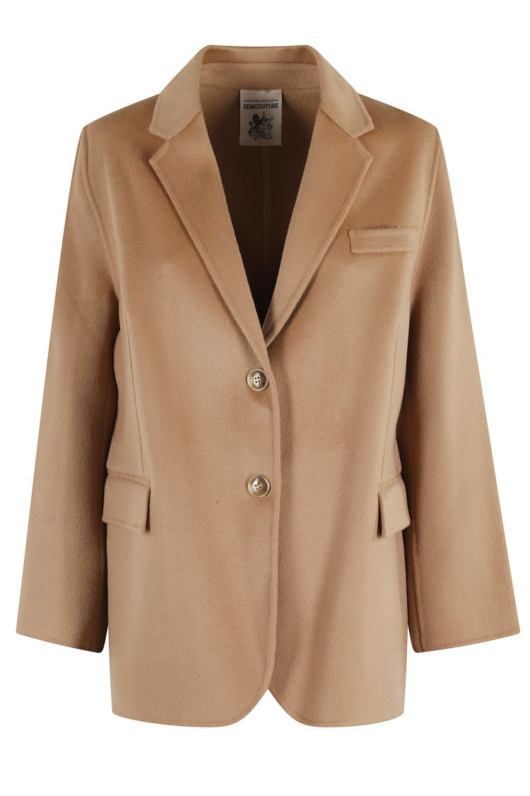 Semi Couture Tailored Wool Jacket With Notched Lapel