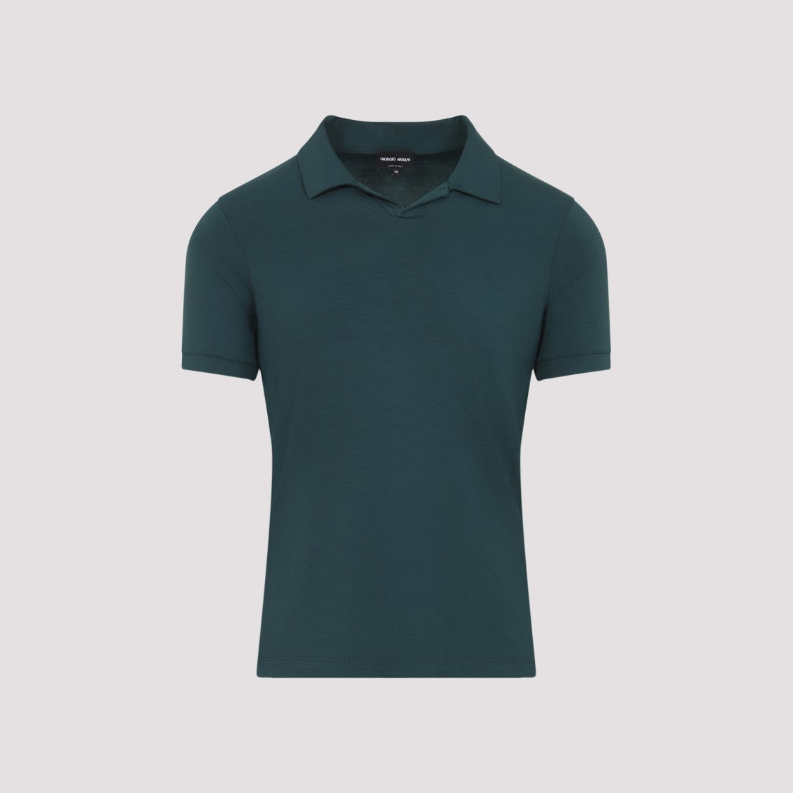 Giorgio Armani Woods Green Viscose Polo With Polo Collar