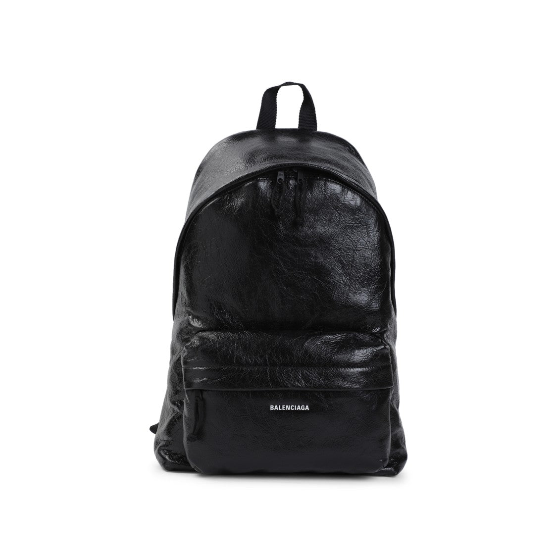 Balenciaga Textured Black Lamb Leather Bucket Bag