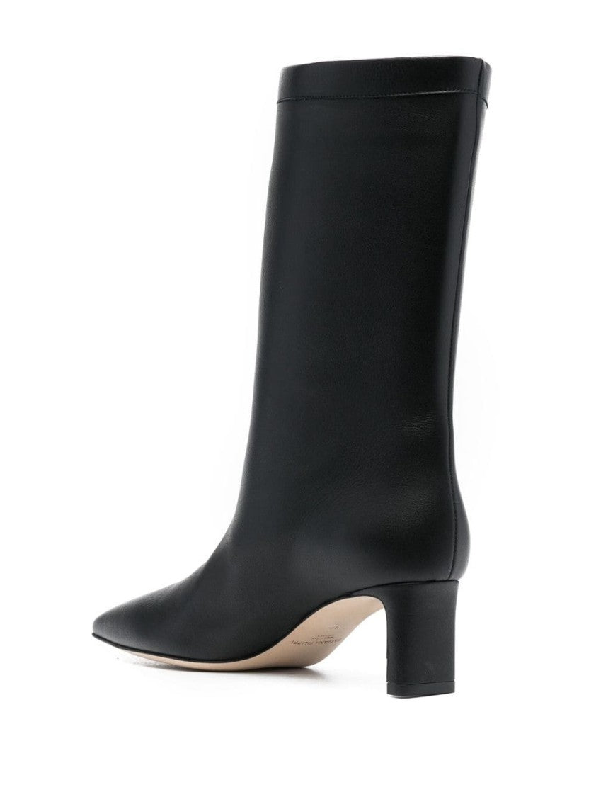 Fabiana Filippi Pointed Toe Black Leather Ankle Boots