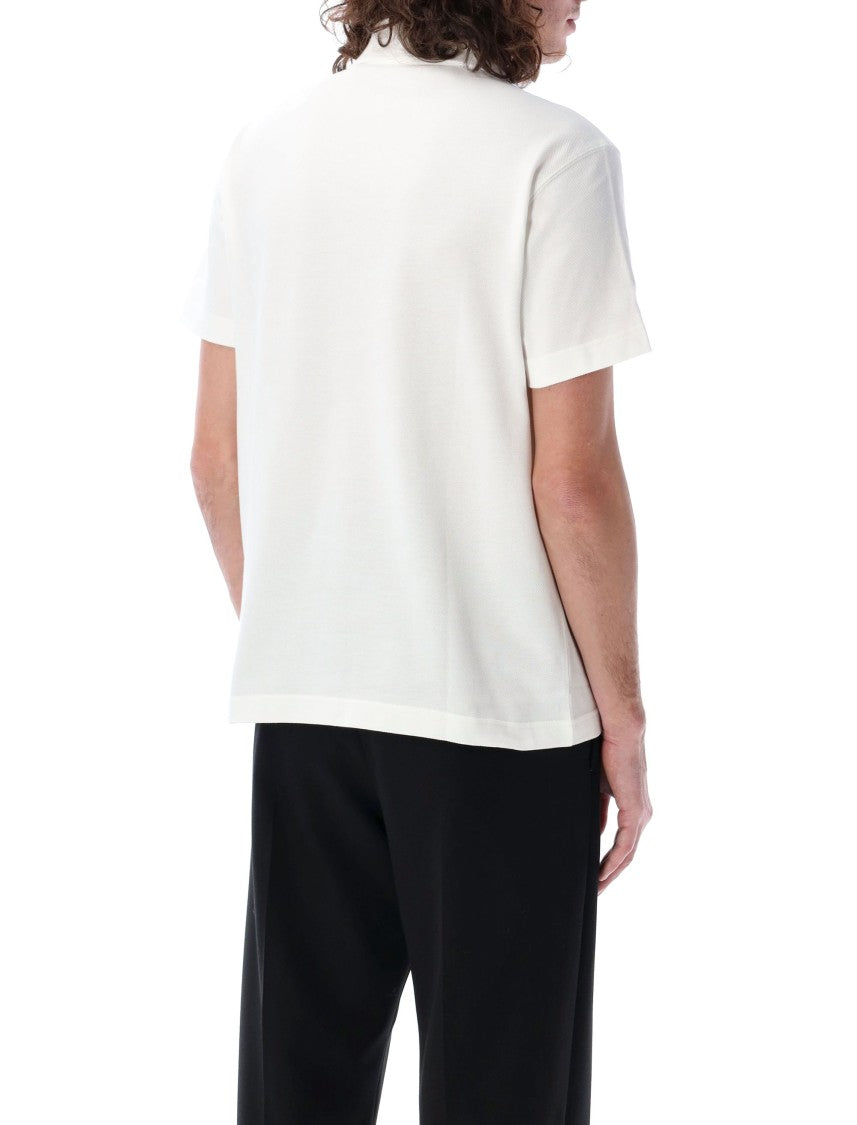 Burberry Textured White Polo Shirt