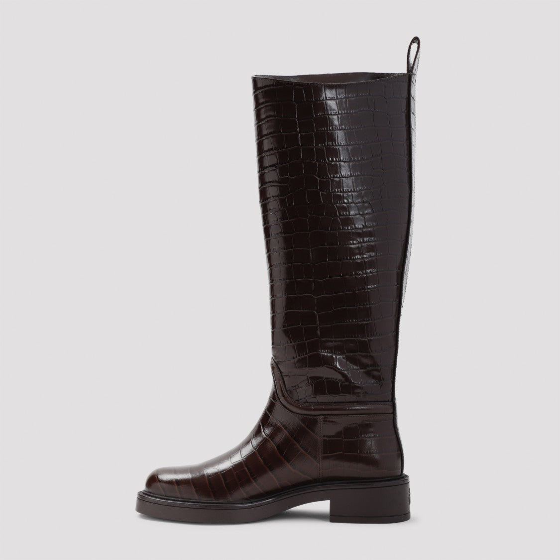 Stuart Weitzman Crocodile-Effect Knee-High Boots With Block Heel And Versatile Design
