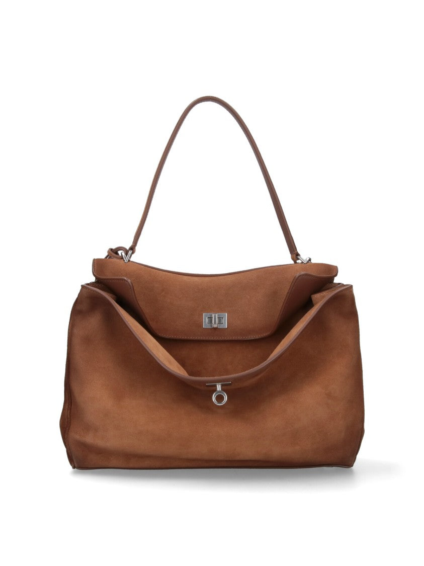 Balenciaga Structured Brown Bag With Minimalist Design