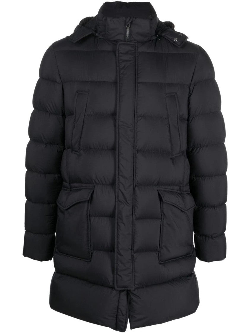 Herno Puffer Half Coat With Quilted Texture