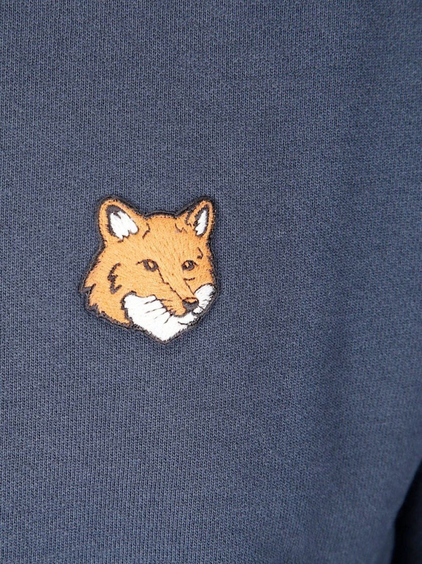 Maison Kitsuné Crewneck Sweater With Embroidered Fox Emblem