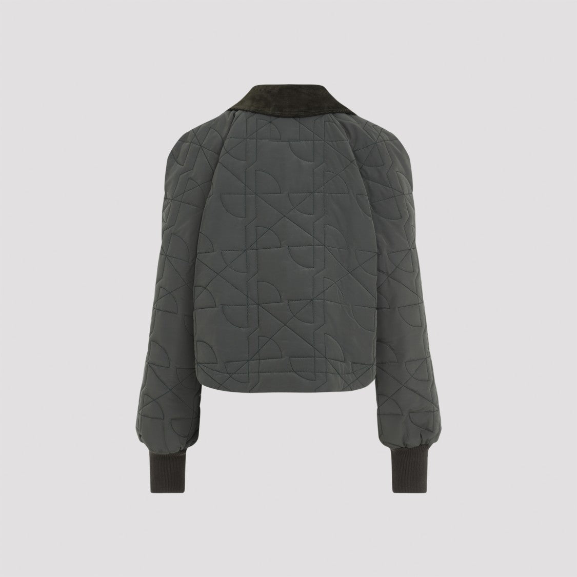Patou Vibrant Green Cropped Quilted Jacket