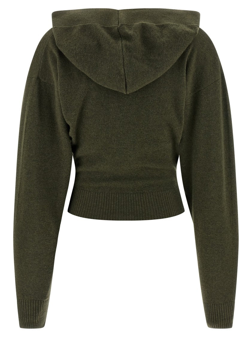 Stella Mccartney Cropped Virgin Wool Hooded Sweater