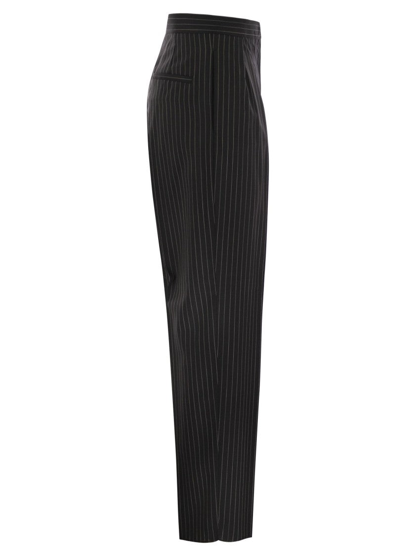 Max Mara Sesamo - Carrot Trousers In Wool Cloth