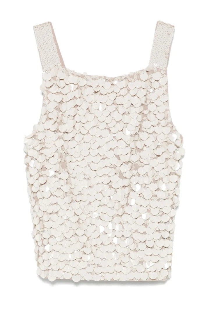 P.A.R.O.S.H. Textured Sleeveless Blouse