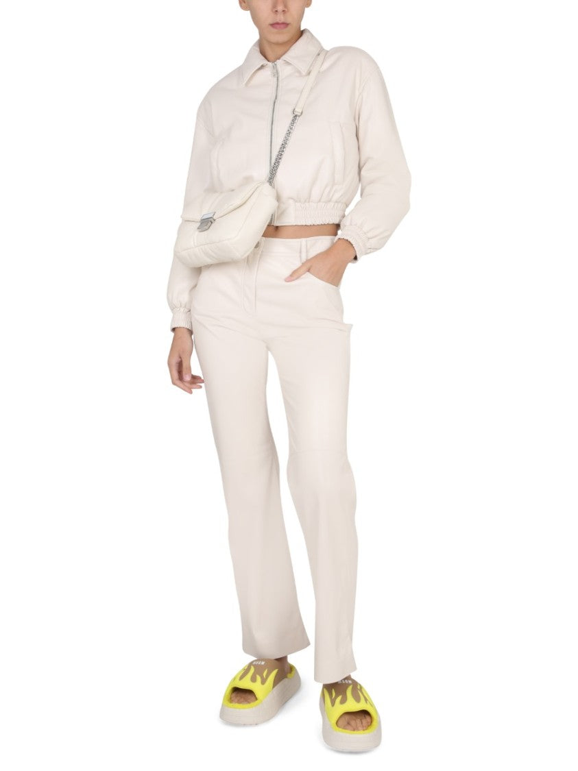 Msgm Straight-Leg High Waist Pants