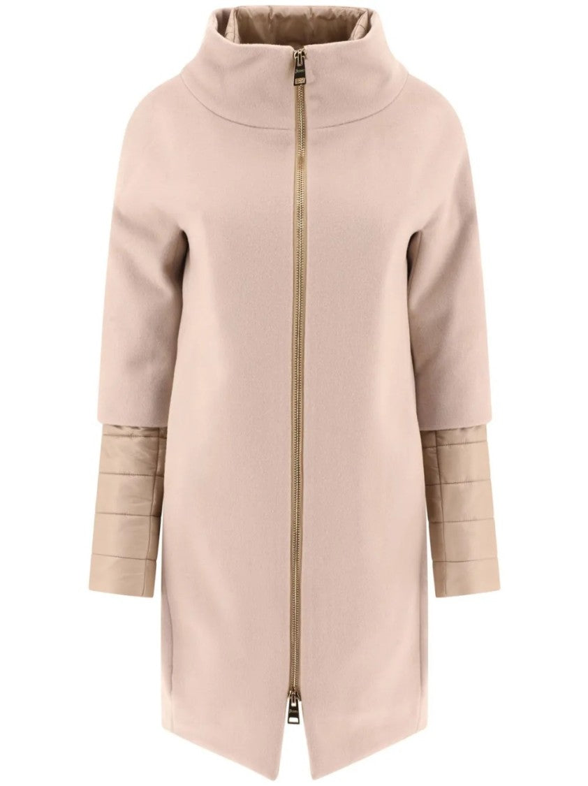 Herno Wool-Blend Minimalist Coat With Refined Silhouette