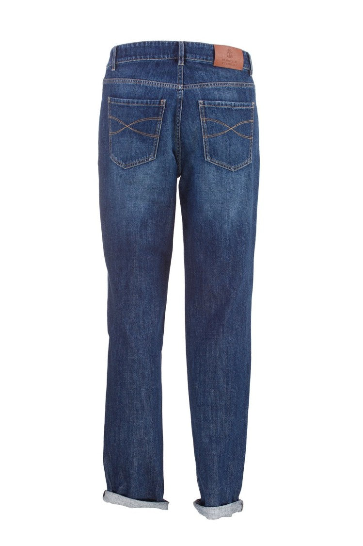 Brunello Cucinelli Medium Blue Denim Pants
