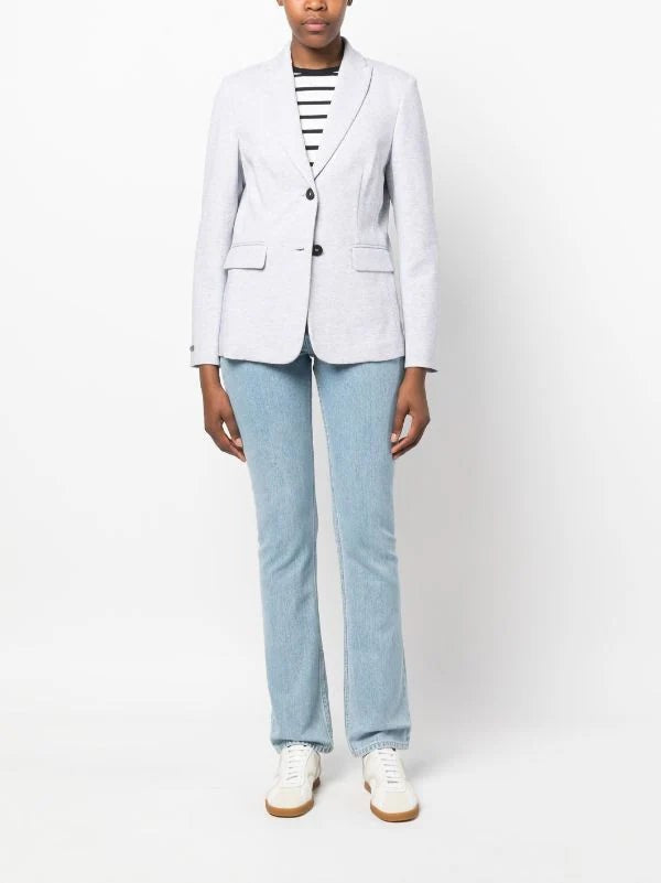 Peserico Single-Breasted Light Grey Blazer