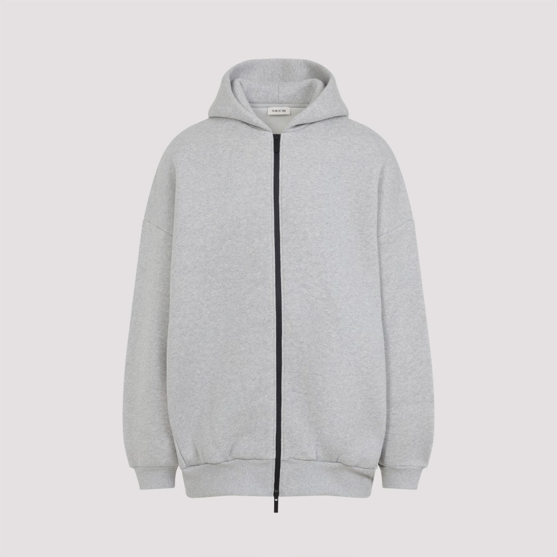 Fear Of God Zip Grey Cotton Hoodie