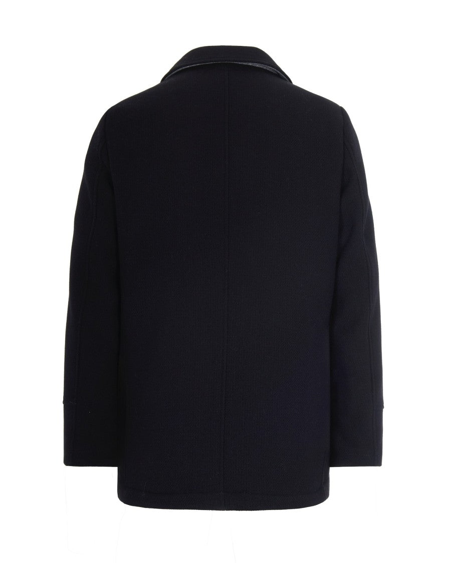 Camplin Water-Repellent Wool Blend Peacoat