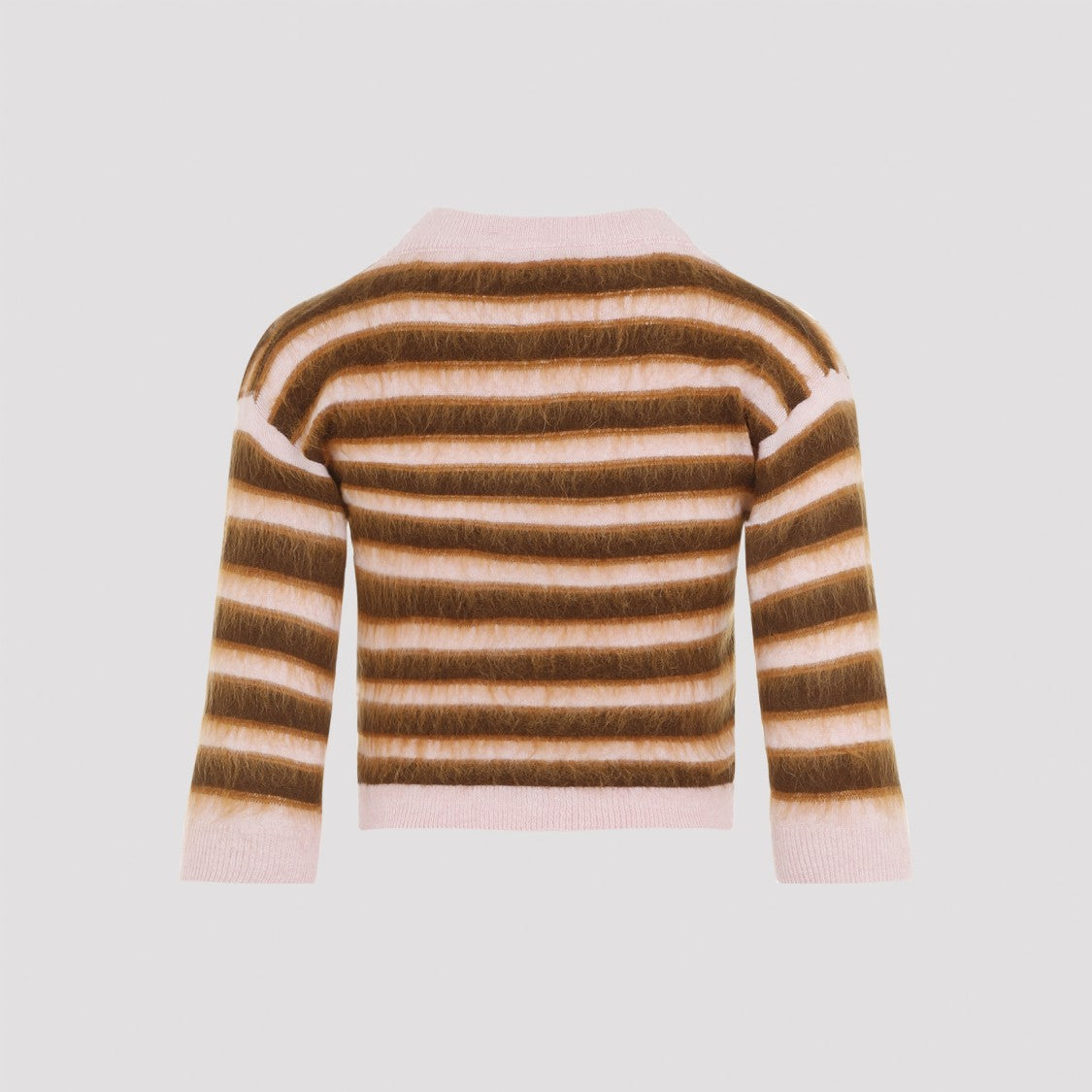 Marni Brown Pink Wool Cardigan