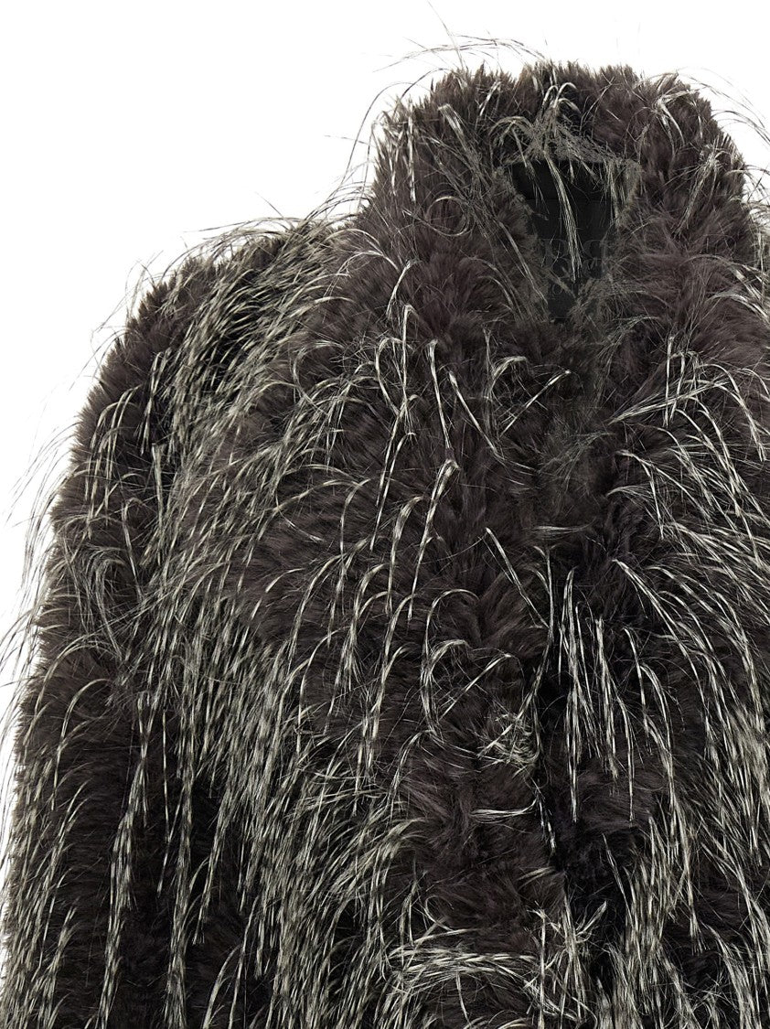 B&B Couture Eco Fur Long Hair Coat