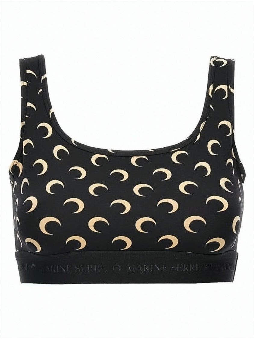 Marine Serre Fitted Underwear Top With Crescent Moon Pattern