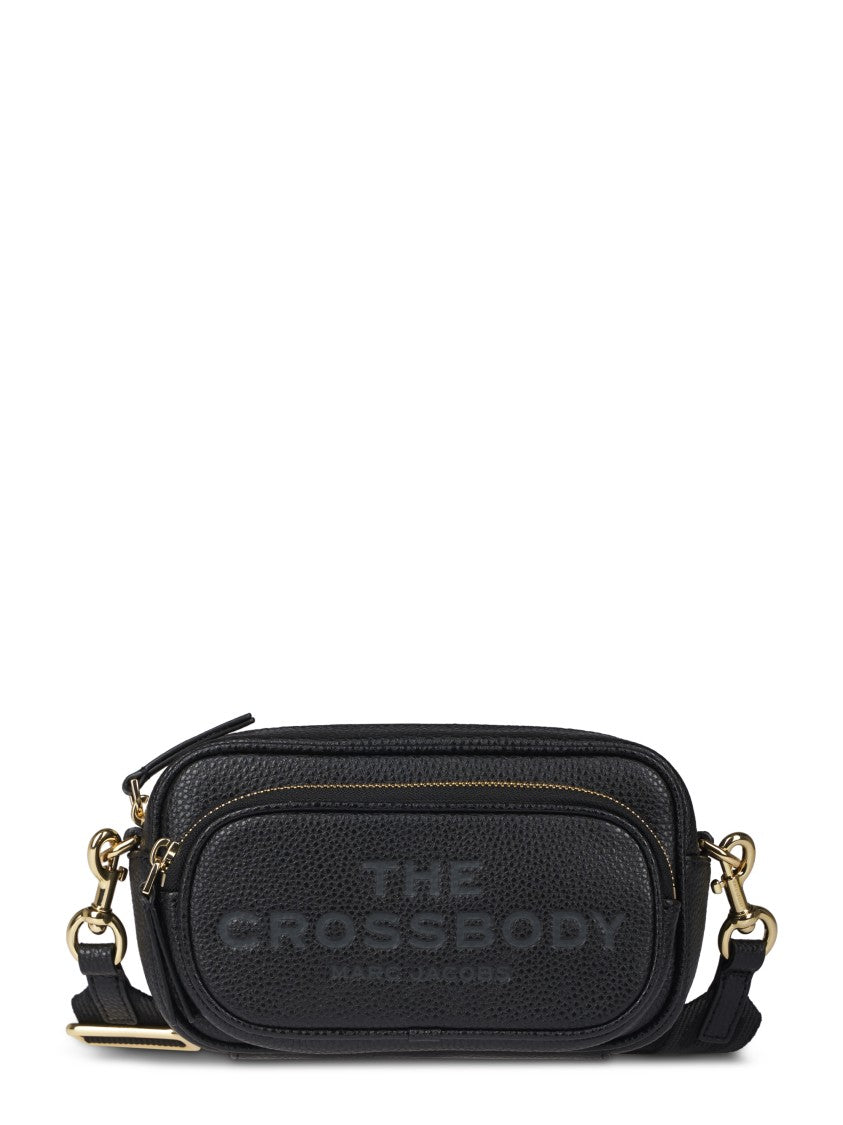 Marc Jacobs Compact Crossbody Bag With Textured Leather And Dual Zippered Compartments