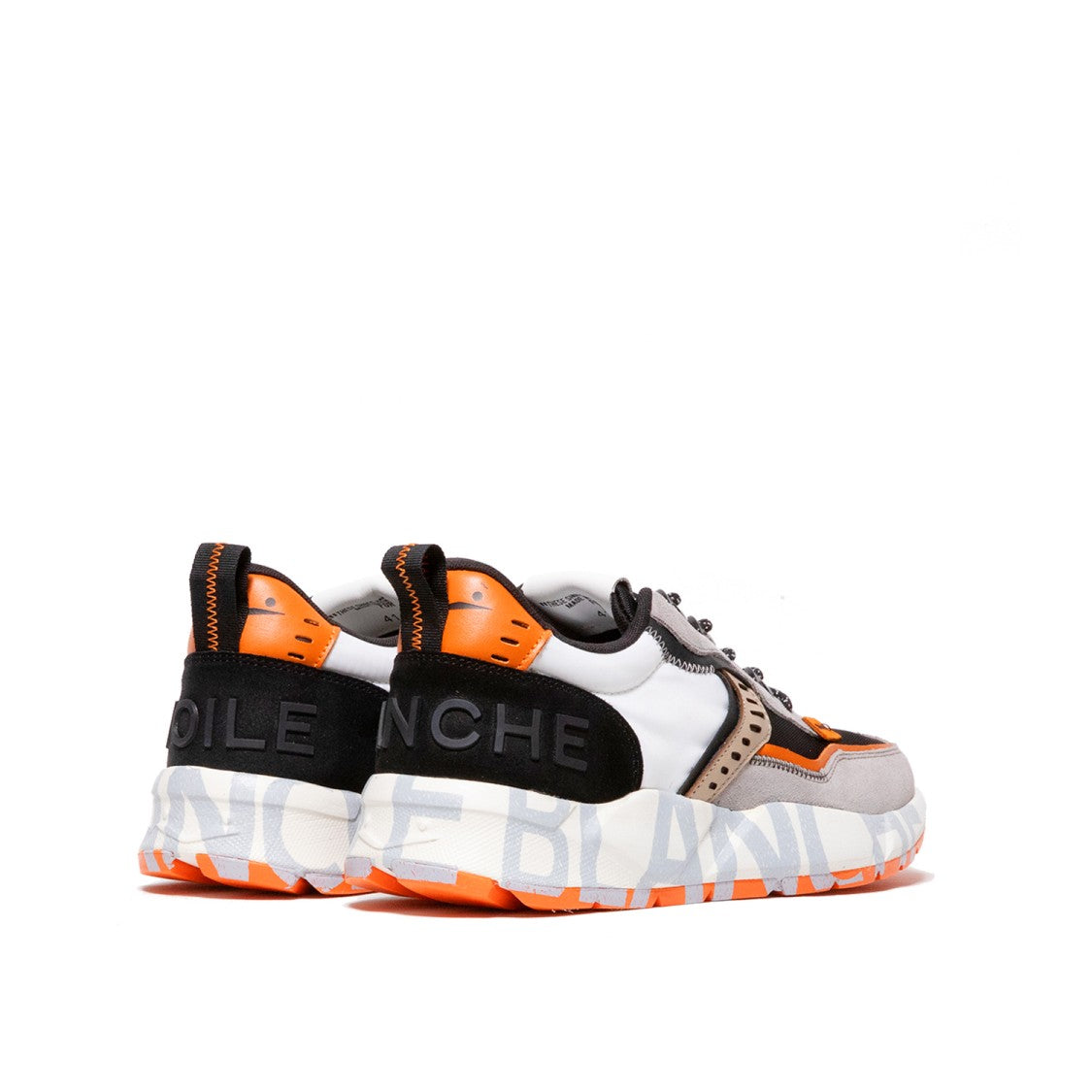 Voile Blanche Club Sneakers In Black Technical Fabric And Gray Suede