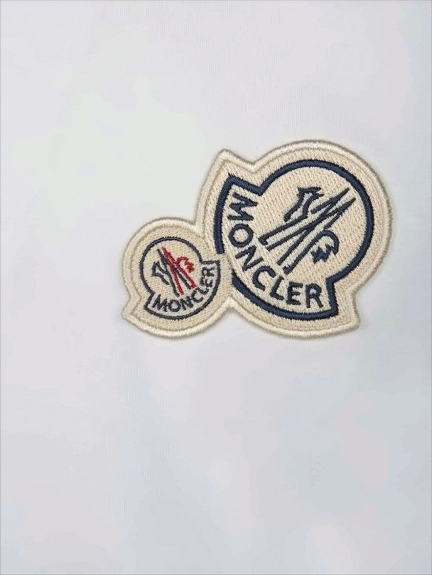Moncler Short-Sleeve Cotton T-Shirt With Embroidered Patch