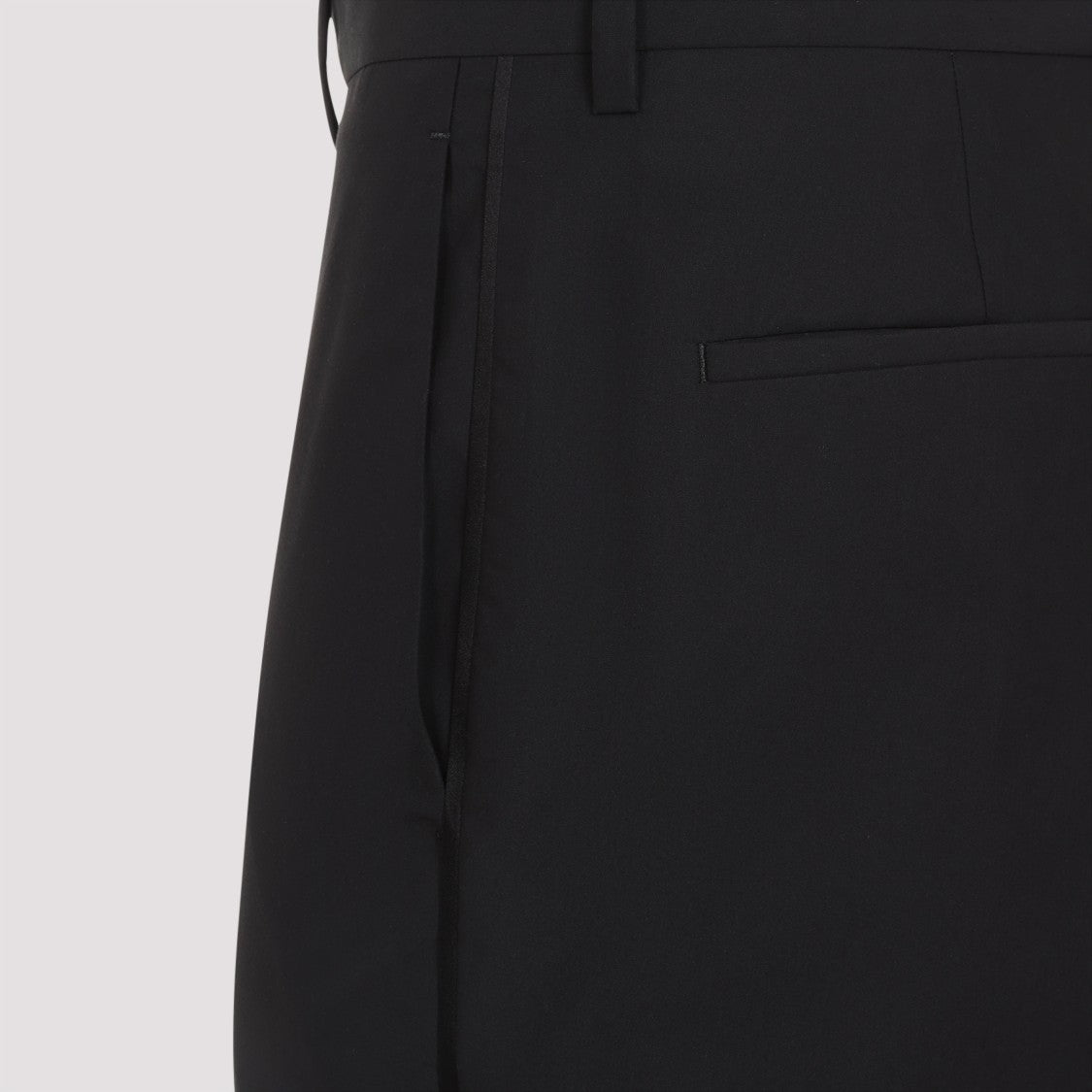 Prada Tailored Black Trousers With Refined Waistband