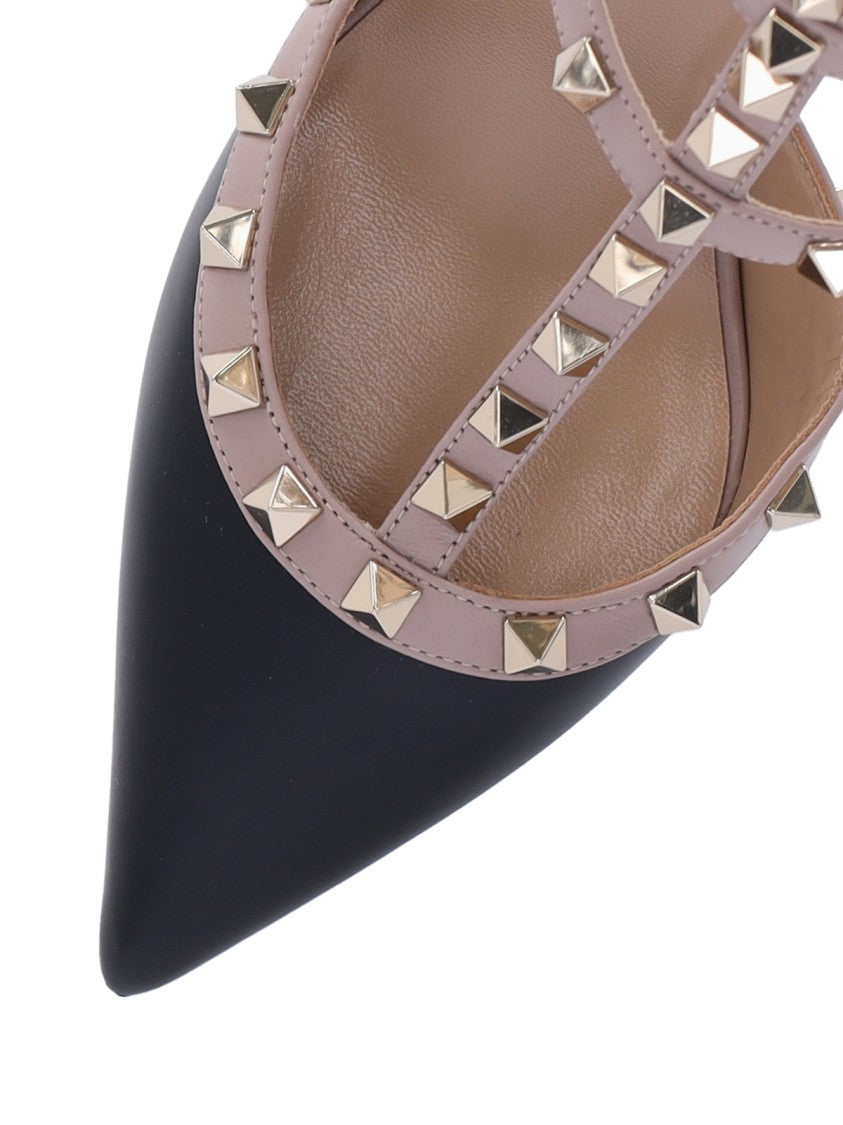 Valentino Garavani Rockstud' Slingback Heels – Black